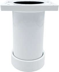 Picior SDF cilindric reglabil pentru mobilier finisaj alb H 100 mm 