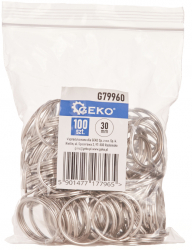 Set inele breloc 30 mm 100 elemente Geko G79960 
