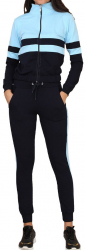 Trening Dama Jessie cu maneca lunga si pantalon lung bleumarin cu bleu M 