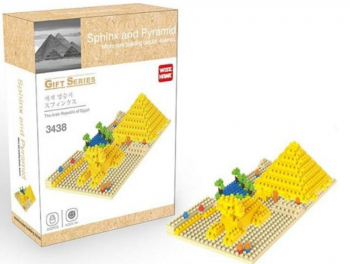 Set micro cuburi constructie Wise Hawk and ndash Piramida faraonilor 242 piese 