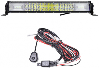 Set proiector auto led bar Armax 270w 51 cm offroad camion atv + kit cablaj cu releu si buton 