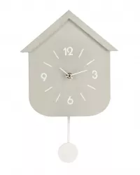 Ceas perete cu pendul bej alb 24x5.5x37.5 cm 