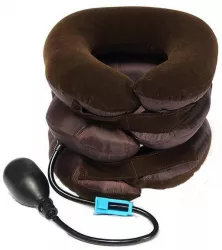 Guler gonflabil SIKS® cervical tractiune cu pompa maro 