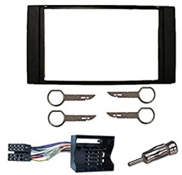 Kit Rama 2DIN Ford C-MAX Focus Fusion Kuga Galaxy Transit negru + adaptor antena si mufa ISO 