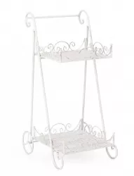 Raft 2 polite otel alb patinat Emily 41x34x78 cm 