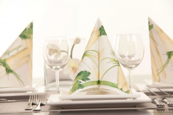 Servetele de masa festive Linclass - Asparagus sparanghel / 40 x 40 cm / 50 buc 