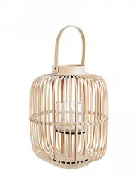 Set 2 felinare bambus natur Merille 34x42.5 cm 