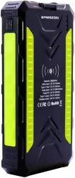 Power bank Baterie externa solara A+ Emeszon Power Bank 36000 mAh Type C USB 3A incarcare wireless IP66 lampa LED Quick Charge 3.0 negru-ver 