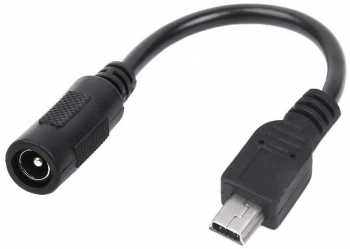 Cablu adaptor Mini USB 5pin male la DC 5.5x2.1 female 
