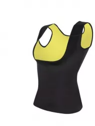 Maiou din neopren SIKS perfect pentru slabit masura XL negru/ galben 