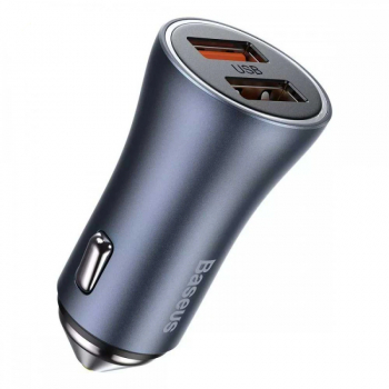 Incarcator Auto Baseus Golden Contactor Pro Dual USB Quick Charger Dark Gray 