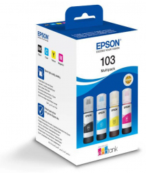 Kit cartuse cerneala Epson 103 multipack cyan magenta yellow black pentru EcoTank L5296 EcoTank L5290 EcoTank L3266 EcoTank L3260 