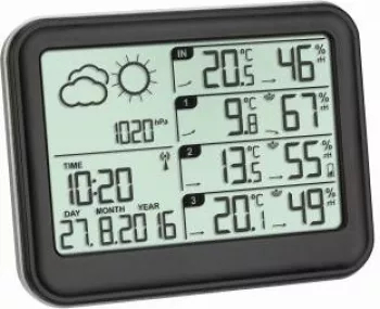 Statie meteo digitala View cu 3 senzori externi wireless TFA S35.1142.01 