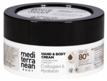 Crema de corp si maini Mediterranean cu Hydrarestore Complex acid hialuronic si colagen 200 ml 