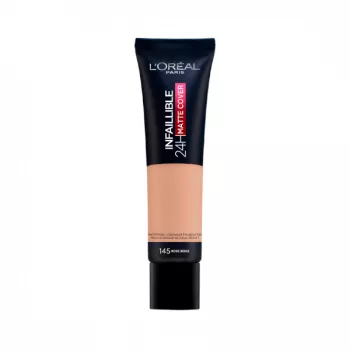 Fond de ten mat LOreal Paris Infaillible 24H Matte Cover 145 Rose Beige 30 ml 