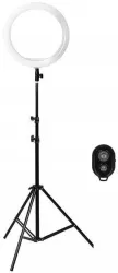 Lampa Circulara cu LED pentru Fotografii SIKS 220 LED-uri Conectivitate USB Trepied 14 inch Telecomanda Selfie Inclusa Ring Light 