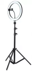 Lampa circulara profesionala SIKS Led Ring Light diametru 26 cm 10 inch 120 LED-uri SMD trepied inclus 3 moduri de lumina 10 trepte re