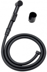 Set bideu igienic negru mat para si furtun suport para monocomanda Laveo NAF 71BD