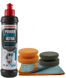 Set polish manual pentru caroserie auto Menzerna 2 in 1 bureti laveta SW-10233.2BL 