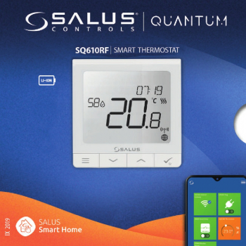 Termostat de ambinet Salus fara fir seria Quantum SQ610RF cu acumulator