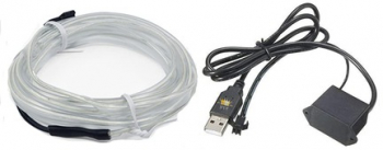 Banda LED auto lumini ambientale Premium 5 metri albastru 