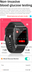 Ceas smartwatch pentru masurarea glicemiei fara intepare Alhena and reg Monitorizare ritm cardiac Temperatura EKG+PTT Pulsul Precizie gli 