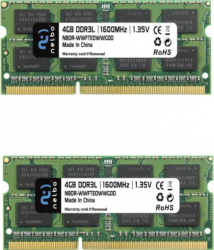 Set memorie RAM 8 GB 2x4 GB sodimm ddr3L 1600 Mhz Nelbo dual channel pentru laptop