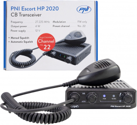 Statie radio CB PNI Escort HP 2020 un singur canal 22 frecventa 27.225 MHz fara zgomot probabil cea mai silentioasa statie. 