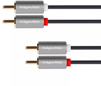 Cablu 2x RCA - 2x RCA 1m BASIC Kruger&Matz 