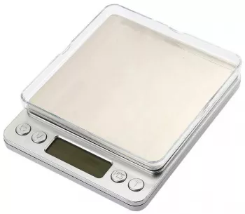 Cantar electronic digital SIKS® inalta precizie 500gr diviziune 0.01gr profesional de precizie argintiu 