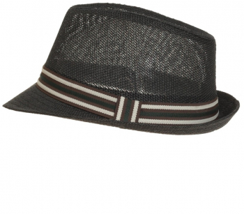 Palarie din paie pentru barbati PAMI PB-0223-170-4 59 cm Negru 