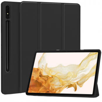 Husa Ultra Slim pt. Samsung Galaxy Tab S9+ Plus 12.4 inch Silicon TPU Smart Cover cu Suport 