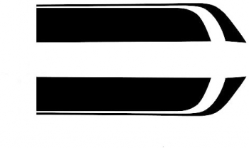 Set 2 stickere auto forma abstracta negru 84x14.5 