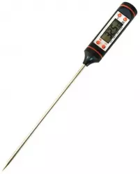 Termometru bucatarie SIKS® digital pentru mancare lichide alimente prajituri lactate ceara mancare negru 