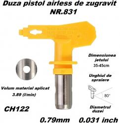 Duza NR.831 pentru pistol airless de zugravit 0.79mm CH122 