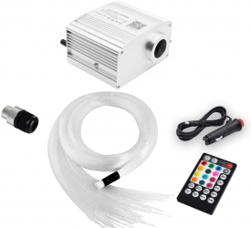 Kit Fibra Optica Plafon Instelat RGBW Twinkle cu 450 Fire lungime 3M grosime 0.75mm cu aplicatie pe telefon si telecomanda 