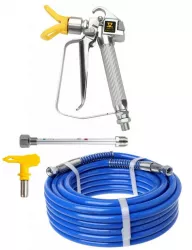 Kit Pistol airless pentru aparat de zugravit adaptor 25cm furtun de15m KSG02 CH132