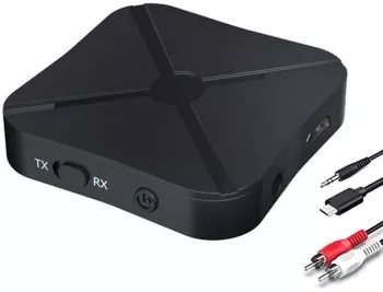 Transmitator si receptor audio KN319 SIKS 2 in 1 fara Fir Compatibil Bluetooth 5.0 Audio stereo Jack 3 5 mm pentru PC TV Laptop Ma 