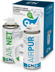 Tratament de curatare pentru sistemele de aer conditionat ale autovehiculelor AIR PUR+AIR NET 2 x 100 ml 