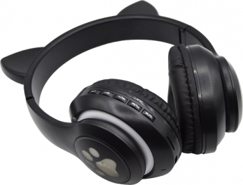 Casti audio B450 Bt wireless USB LED RGB urechi pisica
