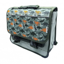 Ghiozdan Kangourou Dinozauri rucsac pentru copii scoala barete ajustabile refectorizante 41 x 36 x 15 cm verde 1466 