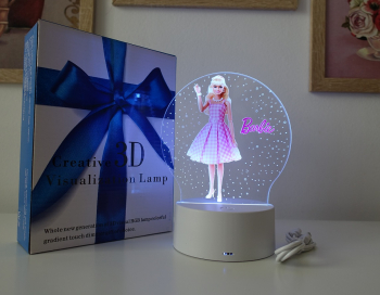 Lampa De Veghe LED Barbie 7 Culori Alimentare USB sau 3 baterii AA 