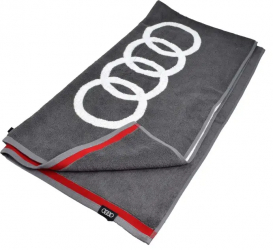 Prosop Audi gri pentru baie sau plaja 80 x 150 cm 100 bumbac 31318