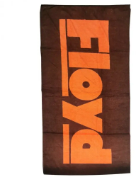 Prosop pentru baie sau plaja FLOYD Move portocaliu cu maro 80x160 bumbac 100 31736 