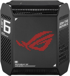 Router Wi-Fi Mesh Gaming ASUS ROG Rapture GT6(B-1-PK), AX10000, Tri-Band WiFi 6, Tri-Core 1.7GHz CPU, AiProtection Pro, VPN server 