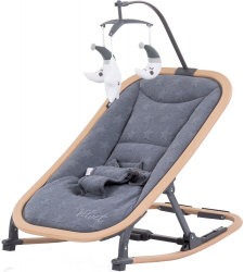 Scaunel balansoar Chipolino Velvet graphite wood