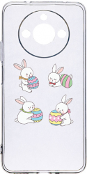 Husa Bestcase comp cu Realme 11 Easter Rabbit Antisoc 2MM Soft Silicon prot cam T 690 