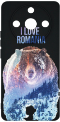 Husa BestCase Comp Cu Realme 11 Pro 5G I Love Romania SLIM 1.2MM Microfibra Negru PB 35 