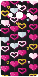 Husa BestCase Comp Cu Realme 11 Pro 5G Lovely Hearts SLIM 1.2MM Microfibra Negru PB 185 