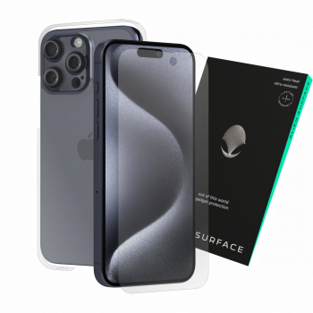 Folie Alien Surface Apple iPhone 15 Pro Max protectie ecran spate cu laterale separate camera 